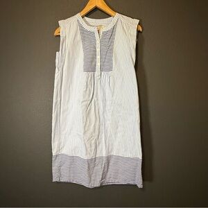 LOFT Blue and White Striped Mini Dress